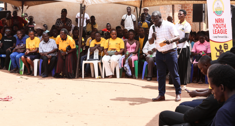 NRM youth leaders donate iron sheets to roof Luwero Market